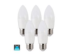 LED BULB A5 C37 / 5W E27 6400K LUZ BRANCA (CONJUNTO DE 5 UNIDADES)
