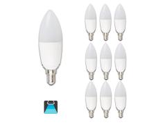 LED BULB A5 C37 / 6W E14 6400K LUZ BRANCA (CONJUNTO DE 10 UNIDADES)