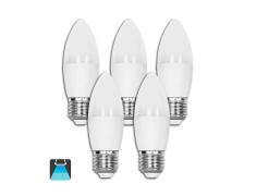 LED BULB A5 C37 / 6W E27 6400K LUZ BRANCA (CONJUNTO DE 5 UNIDADES)