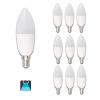 LED BULB A5 C37 / 7W E14 6400K LUZ BRANCA (CONJUNTO DE 10 UNIDADES)