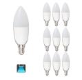 LED BULB A5 C37 / 7W E14 6400K LUZ BRANCA (CONJUNTO DE 10 UNIDADES)