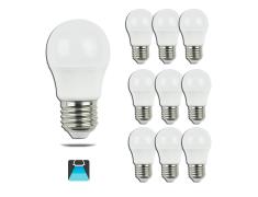LED BULB A5 G45 GRANDE ÂNGULO / 6W E27 6400K LUZ BRANCA (PACOTE DE 10 UNIDADES)