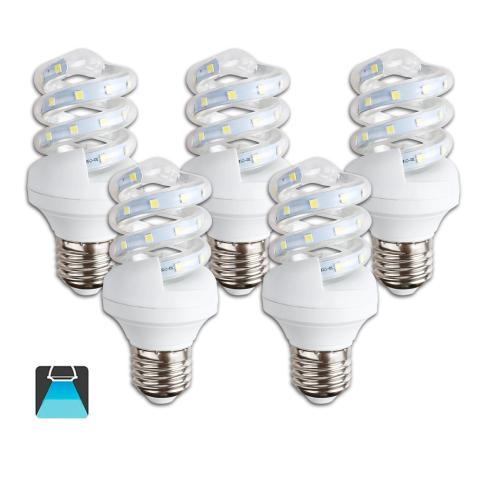 B5 ESPIRAL / 7W LED BULB E27 6400K LUZ BRANCA (CONJUNTO DE 5 UNIDADES)