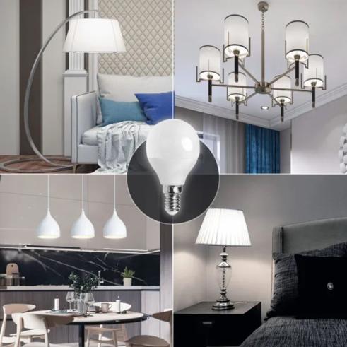 Lâmpada LED G45 / 4,9 W E14 Luz Fria 6500K