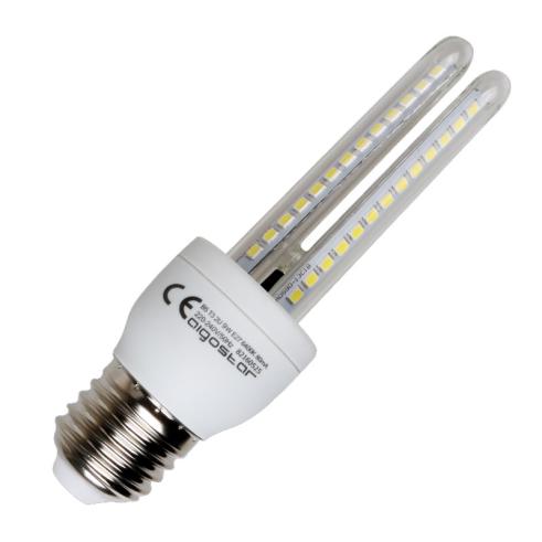 Lâmpada LED T3 2U / 9W E27 Luz Fria 6500K