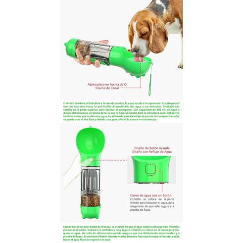 Garrafa de Água Pet Multifuncional Verde 300ml