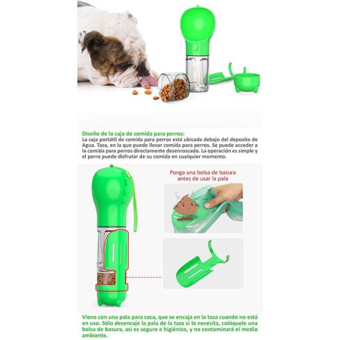 Garrafa de Água Pet Multifuncional Verde 300ml