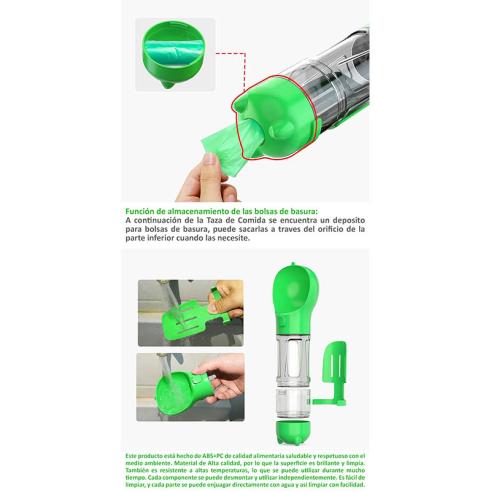 Garrafa de Água Pet Multifuncional Verde 300ml