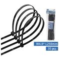 Abraçadeiras de Nylon Preto 30 unidades (W4.8*L250mm)