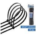 Abraçadeiras de Nylon Preto 30 unidades (W4.8*L350mm)