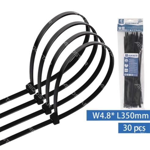 Abraçadeiras de Nylon Preto 30 unidades (W4.8*L350mm)