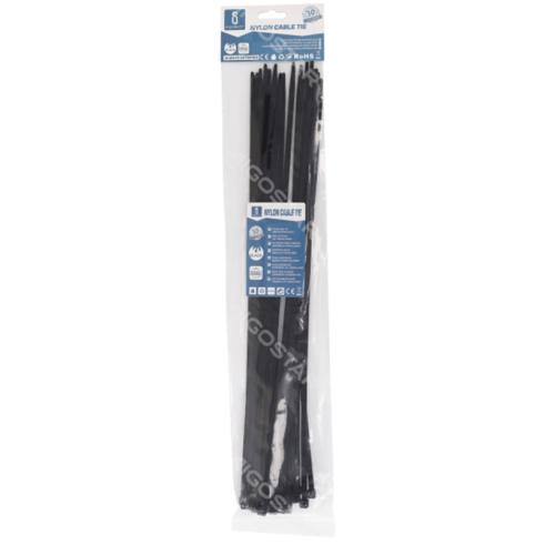 Abraçadeiras de Nylon Preto 30 unidades (W4.8*L350mm)