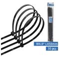 Abraçadeiras de Nylon Preto 30 unidades (W4.8*L450mm)