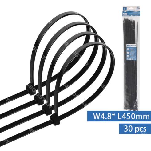 Abraçadeiras de Nylon Preto 30 unidades (W4.8*L450mm)