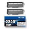 Brother TN2320 Preto Pacote de 2 Originais