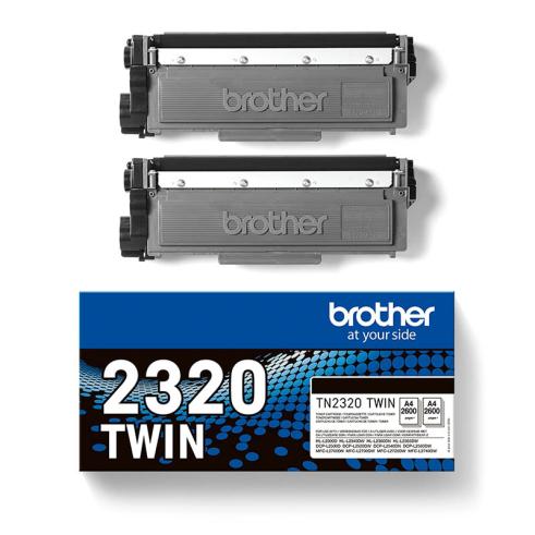 Brother TN2320 Preto Pacote de 2 Originais