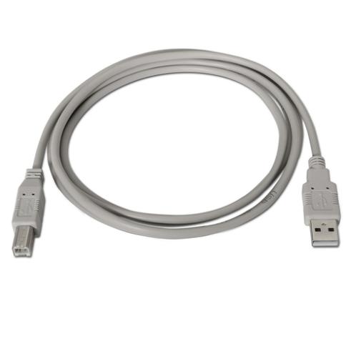 Cabo de impressora USB 2.0 tipo A macho para tipo B macho 1,8 m bege Aisens