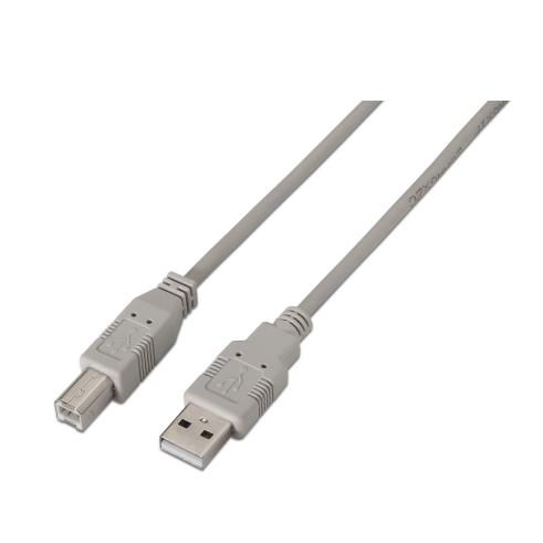 Cabo de impressora USB 2.0 tipo A macho para tipo B macho 1,8 m bege Aisens