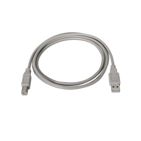 Cabo de impressora USB 2.0 tipo A macho para tipo B macho 1,0 m bege Aisens