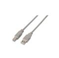 Cabo de impressora USB 2.0 tipo A macho para tipo B macho 1,0 m bege Aisens