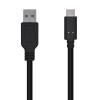 Cabo USB 3.1 Gen2 10Gbps 3A - Tipo USB-C/M-A Macho - 1,5m Preto Aisens