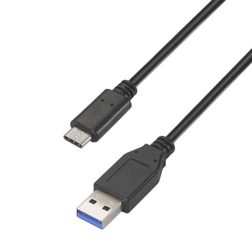Cabo USB 3.1 Gen2 10Gbps 3A - Tipo USB-C/M-A Macho - 1,5m Preto Aisens