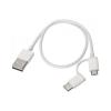 Cabo USB-A para MicroUSB com Adaptador USB-C 1m Branco Xiaomi