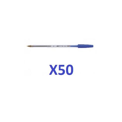 BOX 50 Q-CONECTAR CANETA AZUL MÉDIA