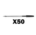 BOX 50 Q-CONECTAR CANETA PRETO MÉDIA