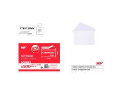 Caixa de 500 unidades de Envelope Comercial 176x120mm