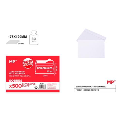 Caixa de 500 unidades de Envelope Comercial 176x120mm