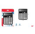 Calculadora de mesa solar e baterias pretas MP