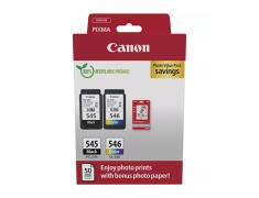Canon PG-545/CL-546 Pacote de 2 Cartuchos Originais + 50 Folhas de Papel Fotográfico