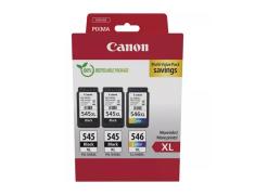 Canon PG-545XL/CL-546XL Pacote Múltiplo de 3 Cartuchos Originais