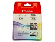Canon PG510 Preto + CL511 Color Pack de 2 Originais