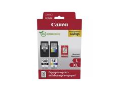 Canon PG540L Preto + CL541XL Color Pack de Originais + 50 folhas de papel fotográfico