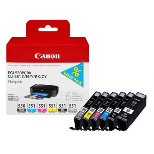Canon PGI-550 / CLI-551 Pacote de 6 Originais