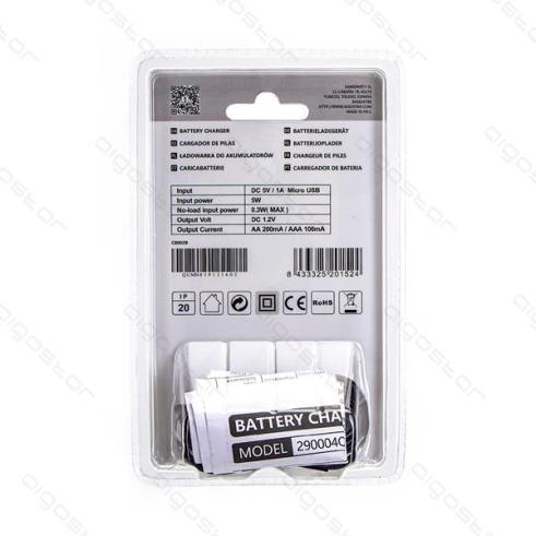 CARREGADOR DE BATERIA 4 AA / AAA