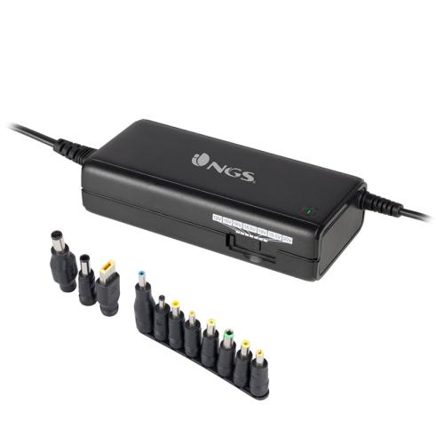 Carregador Universal para Laptop de 90W com 11 Adaptadores Indicador LED de Tensão 12-20V - NGS Ban
