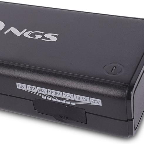 Carregador Universal para Laptop de 90W com 11 Adaptadores Indicador LED de Tensão 12-20V - NGS Ban