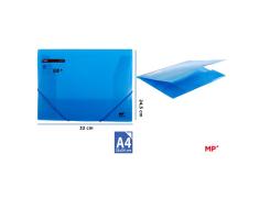 CARPETA CON GOMAS Y SOLAPAS A4 AZUL MP