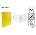 Pasta em Cartão Fº 4 Argolas Amarelo