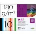 CARTÃO ASSORTED 10 CORES A4 180g / m2 LIDERPAPEL (100 unidades)