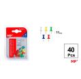 PINO DE CORTIÇA COLORIDA PADRÃO 11MM 40UDS MP
