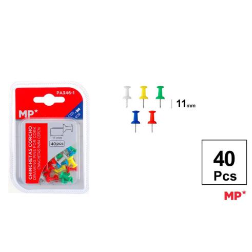 PINO DE CORTIÇA COLORIDA PADRÃO 11MM 40UDS MP