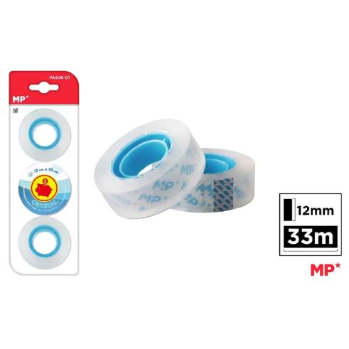 Fita Adesiva Vidro 12 mm x 33 m, 3 unid.