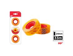 Fita adesiva transparente 24 mm x 33 m, 3 unid.