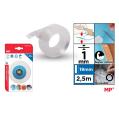 Fita adesiva dupla face transparente 1 mm x 2,5 m