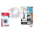 Fita adesiva dupla face transparente 2 mm x 1,5 m