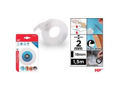 Fita adesiva dupla face transparente 2 mm x 1,5 m